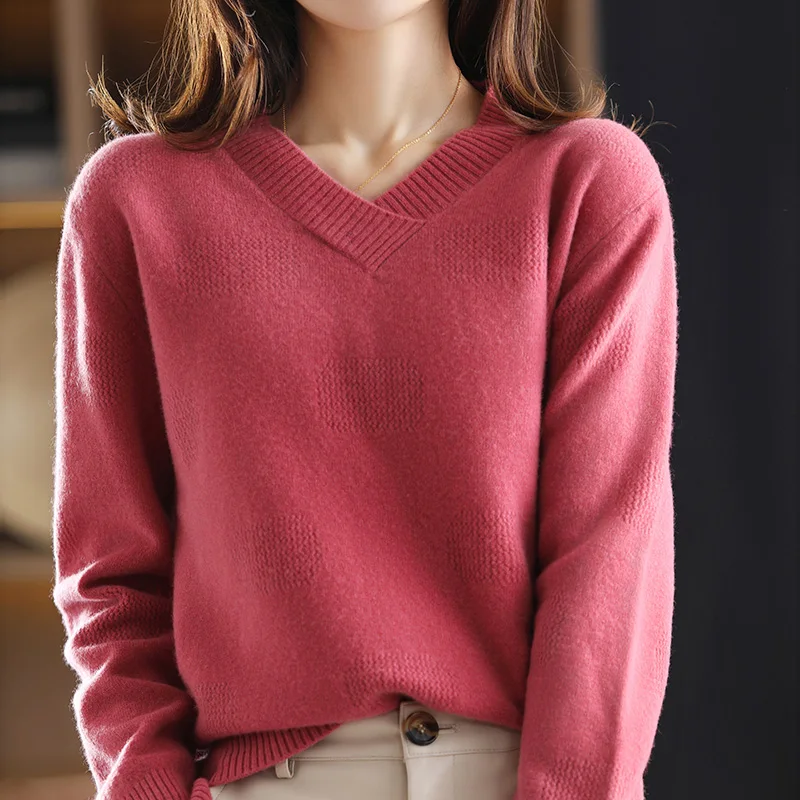 2021 Autumn and Winter New Cashmere Sweater Woman V-Neck Pullover Casual Knitted Tops 100% Pure Wool Female Jacket Long Sleeves
2021 Autumn and Winter New Cashmere Sweater Woman V-Neck Pullover Casual Knitted Tops 100% Pure Wool Female Jacket Long Sleeves