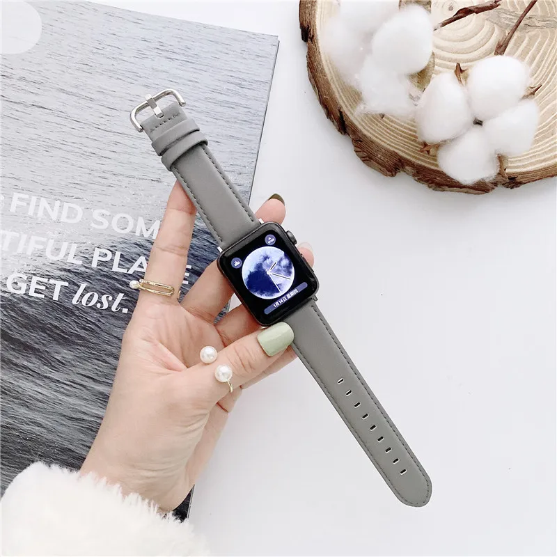 Cool Genuine leather band strap for apple watch 7 6 SE 42mm 44mm 45 For iwatch5 4 3 2 wristband 38 40 41 watchband
Cool Genuine leather band strap for apple watch 7 6 SE 42mm 44mm 45 For iwatch5 4 3 2 wristband 38 40 41 watchband