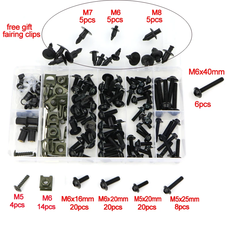 Motorcycle Aluminum Fairing Bolt Kit Screws For KAWASAKI GTR1400 Vulcan 1700 KLR250 650 KLX250S 400 125 450 KX250F USA Stock
Motorcycle Aluminum Fairing Bolt Kit Screws For KAWASAKI GTR1400 Vulcan 1700 KLR250 650 KLX250S 400 125 450 KX250F USA Stock