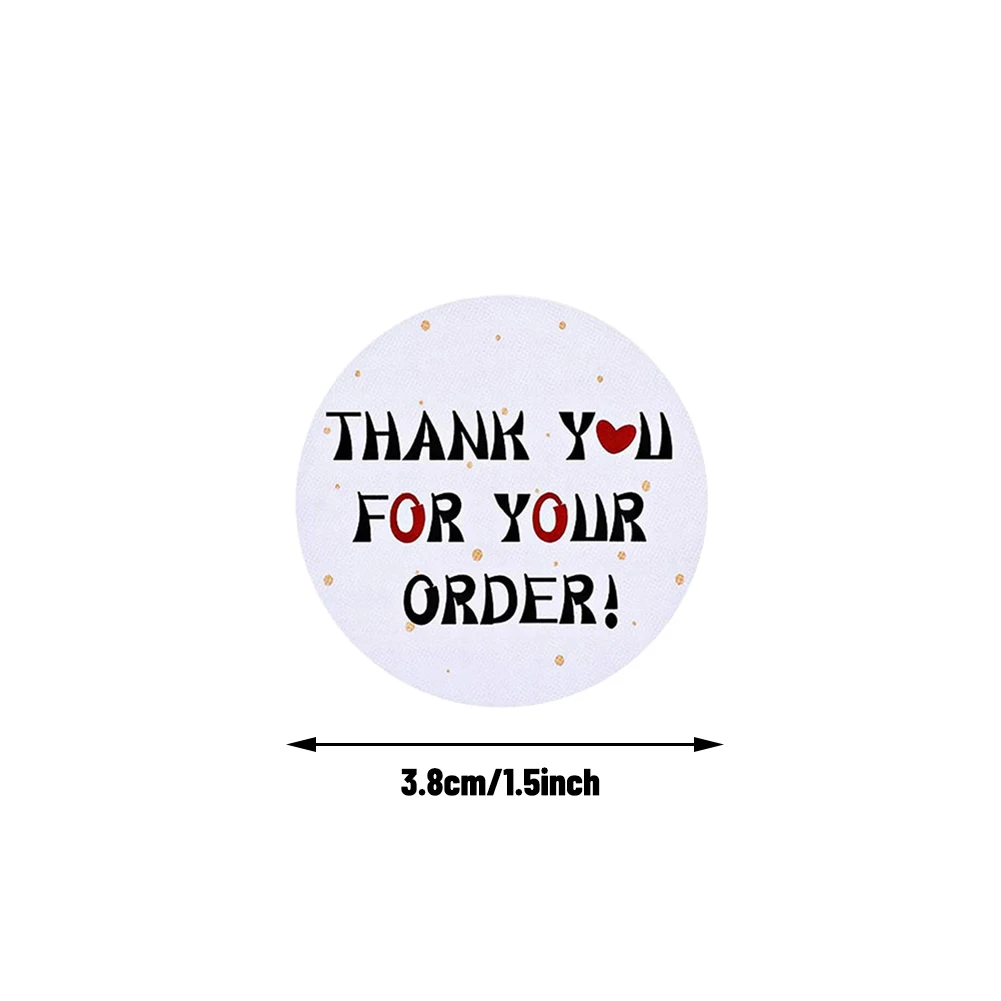 1.5 Inch THANK YOU FOR YOUR ORDER Sticker Labels for Sealing Decoration Gift Wrapped Sticker(1 Roll / 500 Stickers)
1.5 Inch THANK YOU FOR YOUR ORDER Sticker Labels for Sealing Decoration Gift Wrapped Sticker(1 Roll / 500 Stickers)