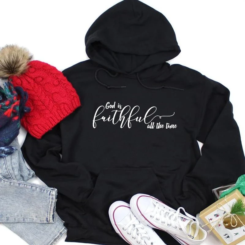 God is faithful all the time hoodie Christian women fashion pure casual funny slogan pullovers hipster young 90 quote top- L238
God is faithful all the time hoodie Christian women fashion pure casual funny slogan pullovers hipster young 90 quote top- L238