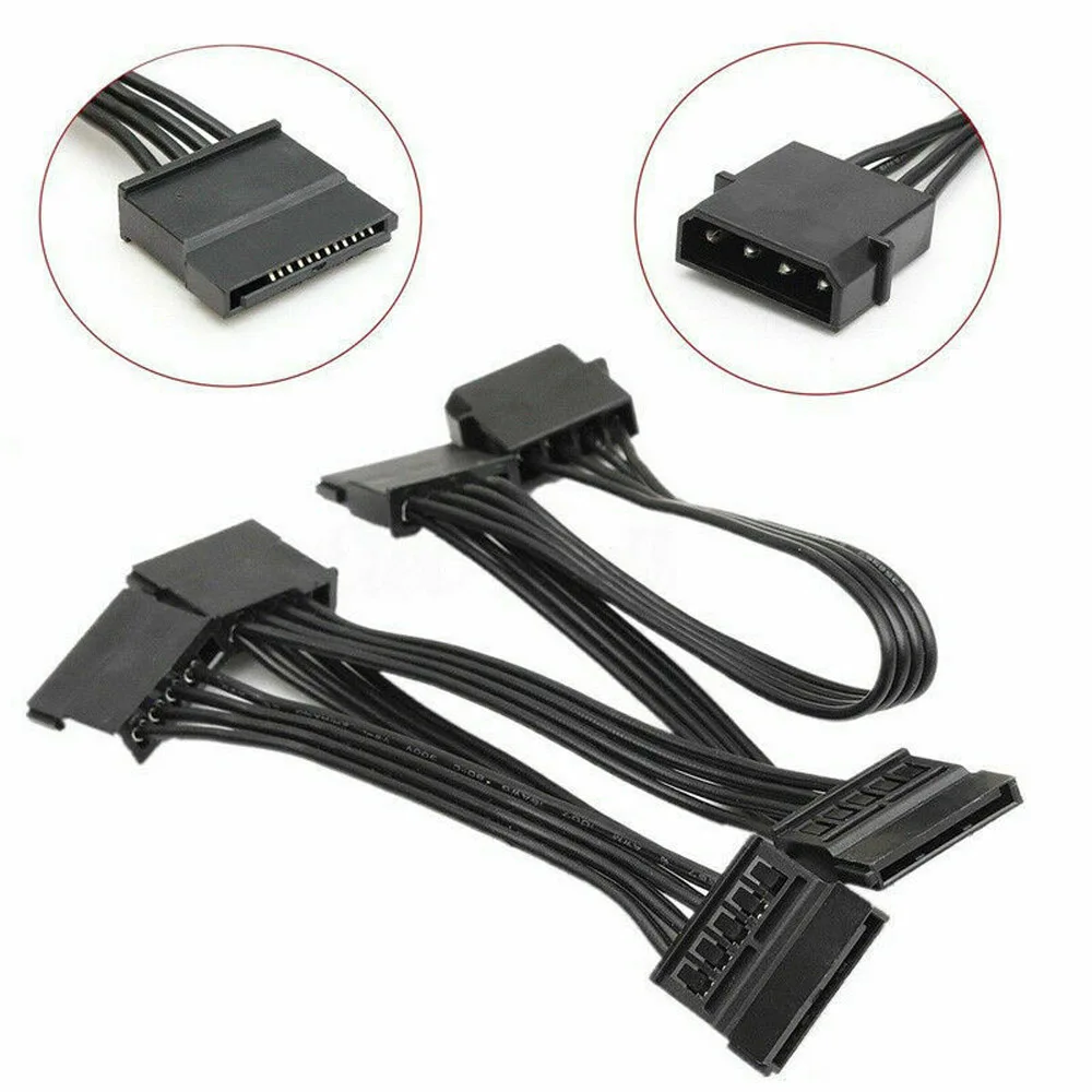 

Lingable Molex 4pin IDE 1 To 5 SATA 15Pin Hard Drive Power Supply Splitter Cable For DIY PC Sever 18AWG 4-Pin To 15-Pin Power