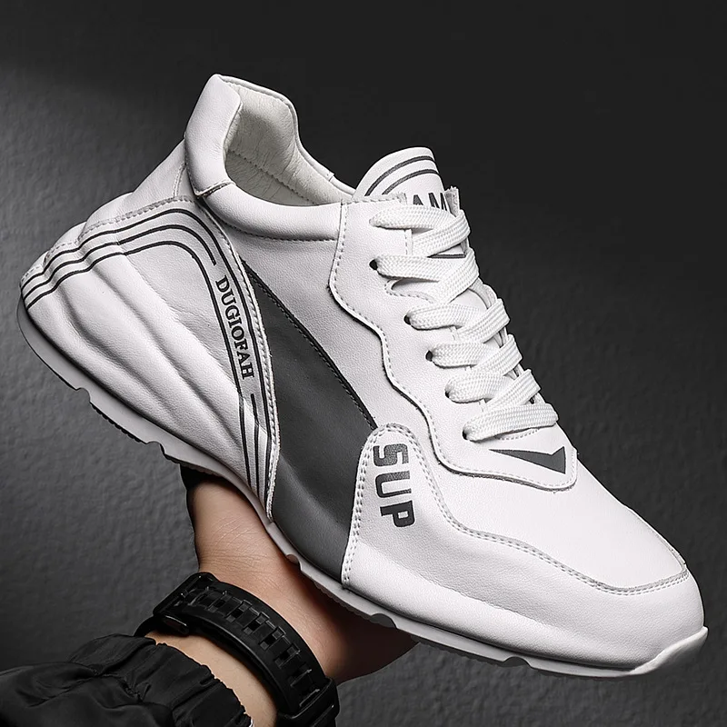 2021 Man Leather Sneaker Guys Travel Sneakers Work out Shoes for Autumn Lace-up board Shoes
2021 Man Leather Sneaker Guys Travel Sneakers Work out Shoes for Autumn Lace-up board Shoes