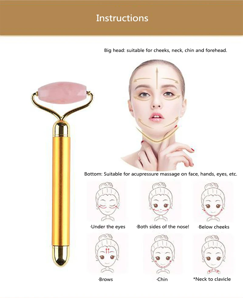 2 Massage Heads Electric Facial Jade Roller Face Lift Vibration Skin Care Massager Anti-aging Slimming Massage Stick Beauty Tool
2 Massage Heads Electric Facial Jade Roller Face Lift Vibration Skin Care Massager Anti-aging Slimming Massage Stick Beauty Tool