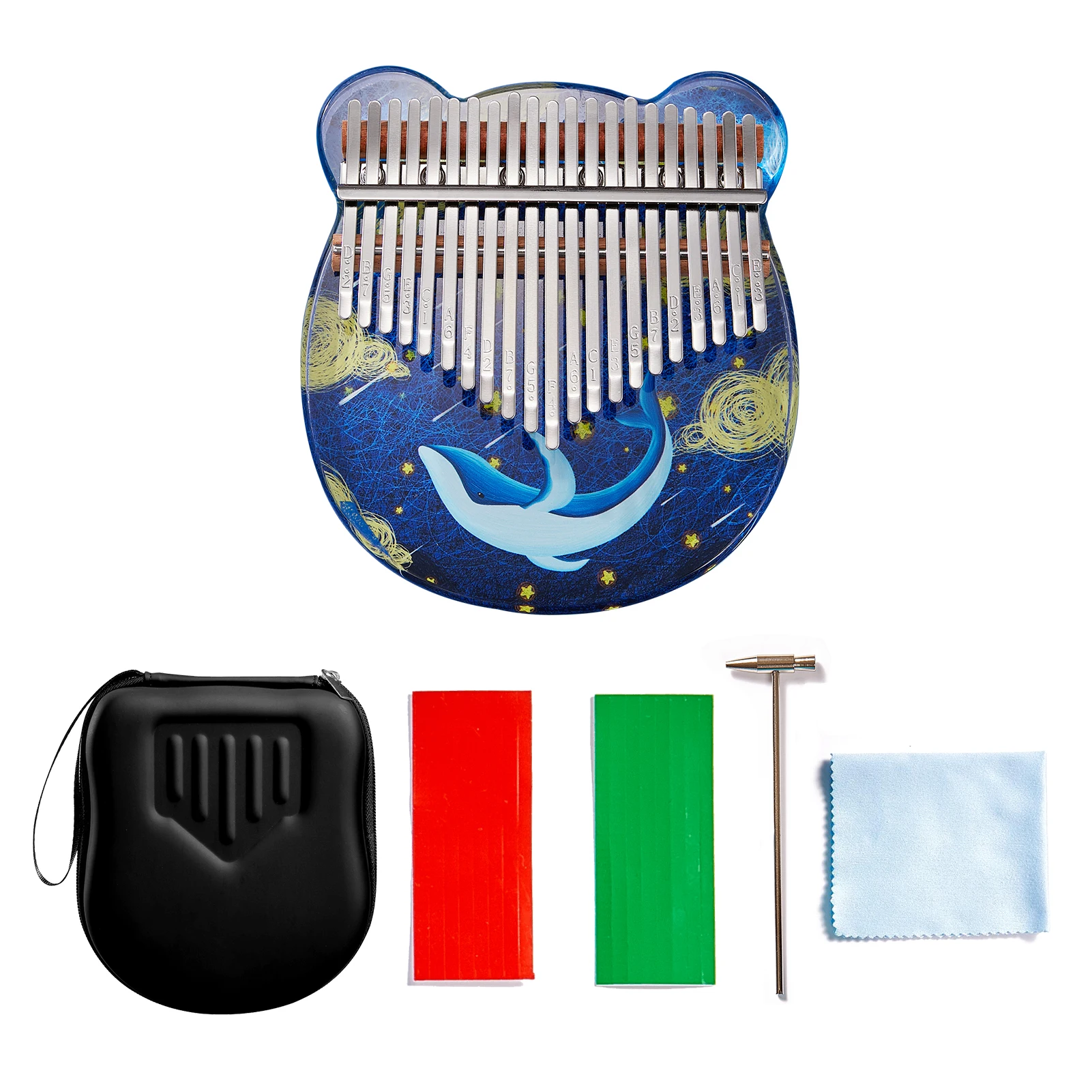 CEGA 17-Key Acrylic Kalimba Piano Finger Mbira Instrument with EVA Bag/Tuning Hammer/Sticker/Cleaning Cloth for Kids BeginnerS
CEGA 17-Key Acrylic Kalimba Piano Finger Mbira Instrument with EVA Bag/Tuning Hammer/Sticker/Cleaning Cloth for Kids BeginnerS