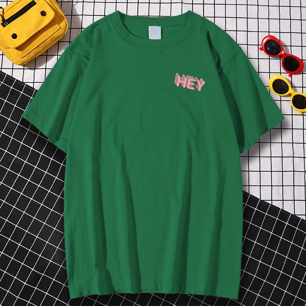 Creative Pink And White Hey Printed T-Shirt Mens Casual All-Match T Shirts Fitted Home Clothes Funny Oversized Men'S Tshirts
Creative Pink And White Hey Printed T-Shirt Mens Casual All-Match T Shirts Fitted Home Clothes Funny Oversized Men'S Tshirts