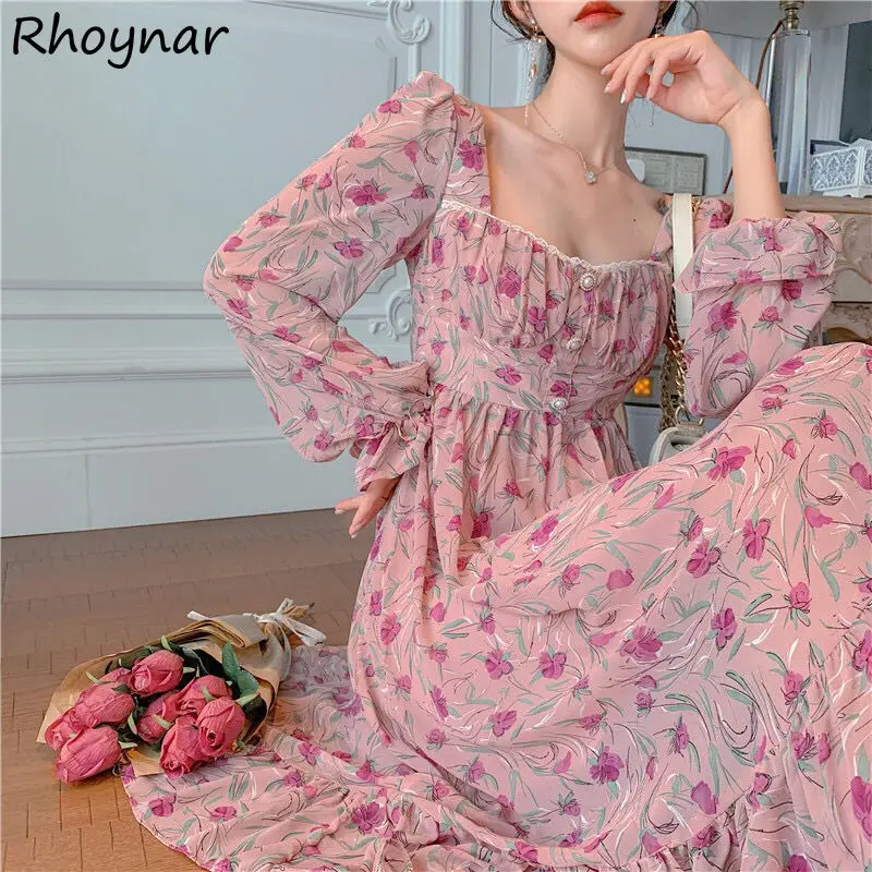 Long Sleeve Dress Women Floral French Style Vintage Romantic Holiday Empire Slim Sexy Elegant Lady Girlish Female Vestdios Midi
Long Sleeve Dress Women Floral French Style Vintage Romantic Holiday Empire Slim Sexy Elegant Lady Girlish Female Vestdios Midi
