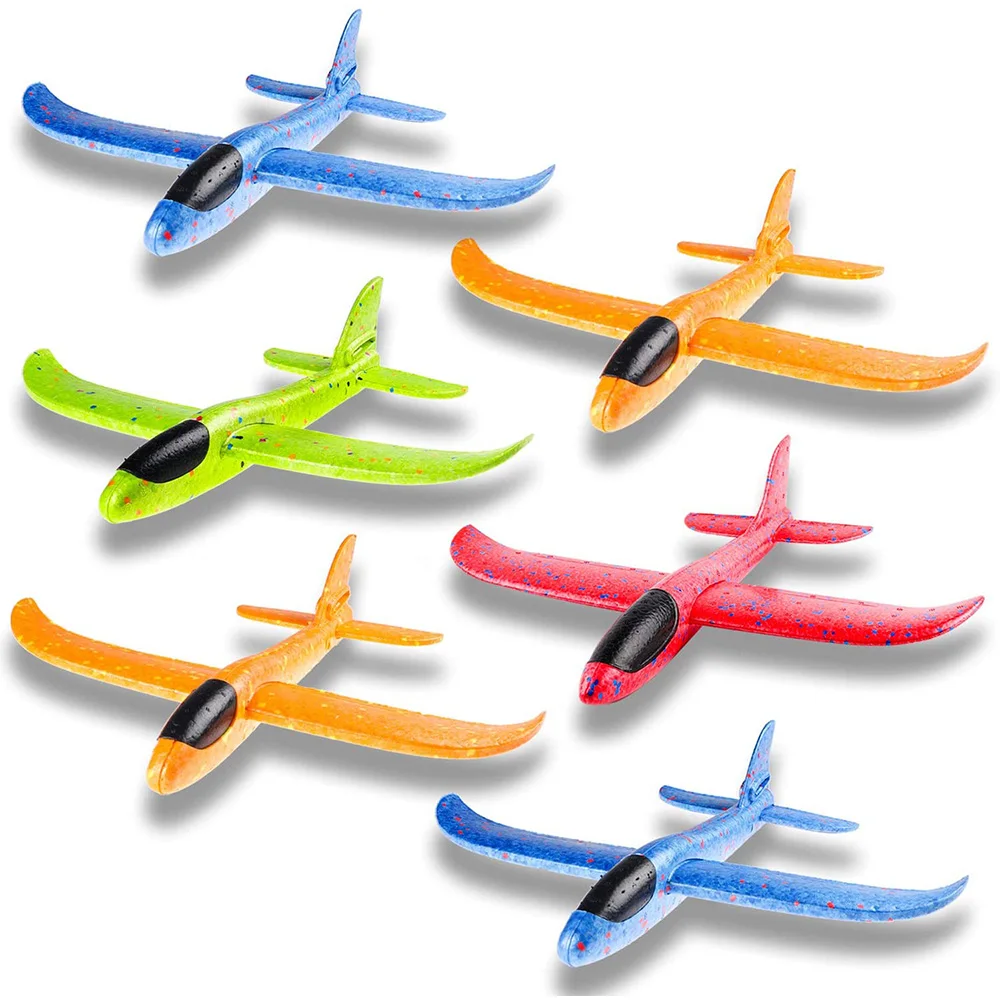 

6pcs Airplane Manual Foam Flying Glider Planes Throwing Challenging Games Outdoor Sports Toy Model Air Plane for Girls & Boys