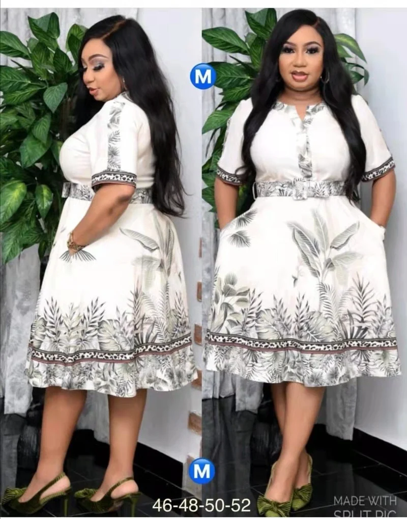 African Dresses for Women Autumn Spring African Women Short Sleeve Printing Polyester Knee-length Dress African Clothes 2XL-6XL
African Dresses for Women Autumn Spring African Women Short Sleeve Printing Polyester Knee-length Dress African Clothes 2XL-6XL