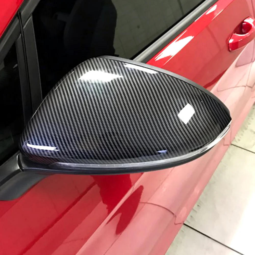 2 шт. для VW Golf MK7 7 5 GTI 7R зеркало крышки заднего вида чехол Крышка Карбон яркий