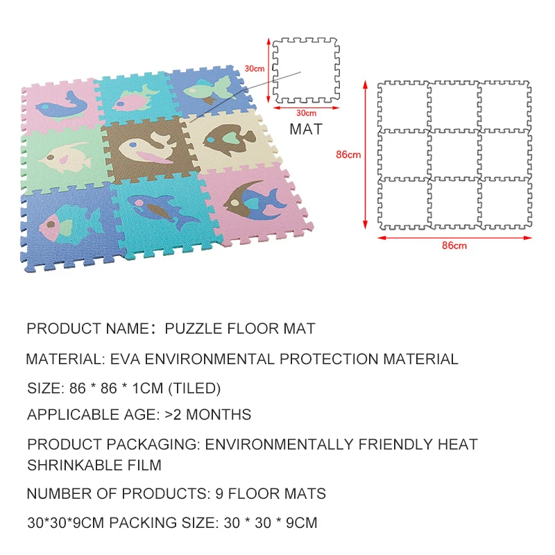 25/9PCS Baby Play Mat Floor Developing Crawling Rugs Kids Toys EVA Puzzle Children's Mat Foam Carpets Soft Floor Protective Mat
25/9PCS Baby Play Mat Floor Developing Crawling Rugs Kids Toys EVA Puzzle Children's Mat Foam Carpets Soft Floor Protective Mat