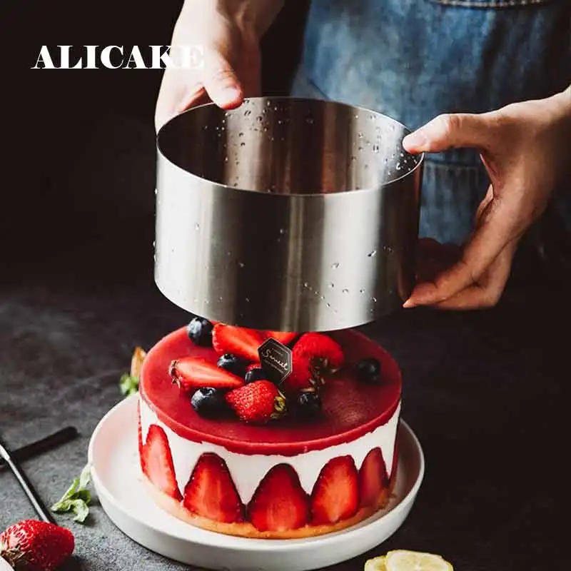 Stainless Steel Mousse Mould 4 5 6 7 8 9 10 Inch Cake Tools Mutfak Malzemeleri Ring Round Fondant Molds Baking Dessert Stand
Stainless Steel Mousse Mould 4 5 6 7 8 9 10 Inch Cake Tools Mutfak Malzemeleri Ring Round Fondant Molds Baking Dessert Stand
