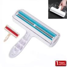 Pet Hair Roller Remover Lint Brush 2-Way Dog Cat Comb Tool Convenient Cleaning Dog Cat Fur Brush Base Home Furniture Sofa Clothe