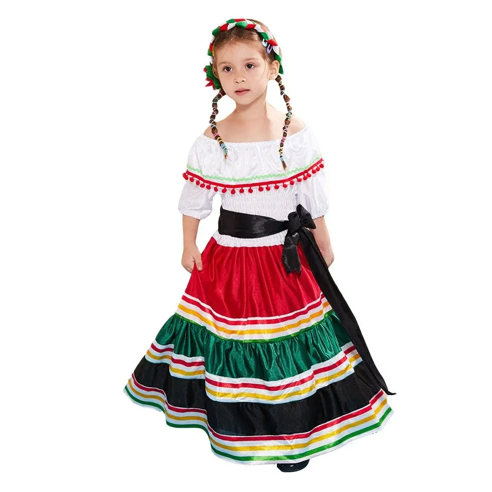 Traditional Folk Mexican Dress Girls Halloween Costume For Kids Mexico Day of the Dead Carnival Party Family Dance Fancy Dress
Traditional Folk Mexican Dress Girls Halloween Costume For Kids Mexico Day of the Dead Carnival Party Family Dance Fancy Dress