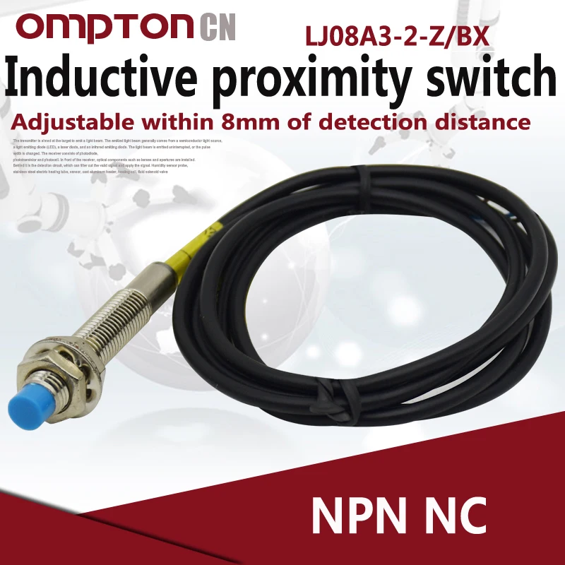 Индуктивный бесконтактный переключатель параметров/BX NPN NC, Рабочая мощность 6-36 В постоянного тока, расстояние обнаружения 0-8 мм
Индуктивный бесконтактный переключатель параметров/BX NPN NC, Рабочая мощность 6-36 В постоянного тока, расстояние обнаружения 0-8 мм