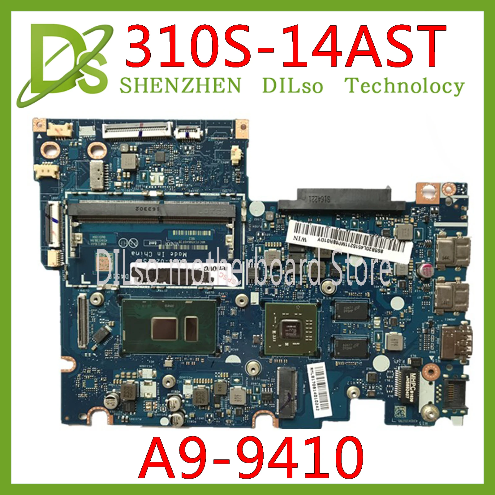 KEFU LA-D541P Mainboard For Lenovo 310S-14AST 500-14ACZ 510-14AST Laptop Motherboard A9-9410 Test work 100% original
KEFU LA-D541P Mainboard For Lenovo 310S-14AST 500-14ACZ 510-14AST Laptop Motherboard A9-9410 Test work 100% original