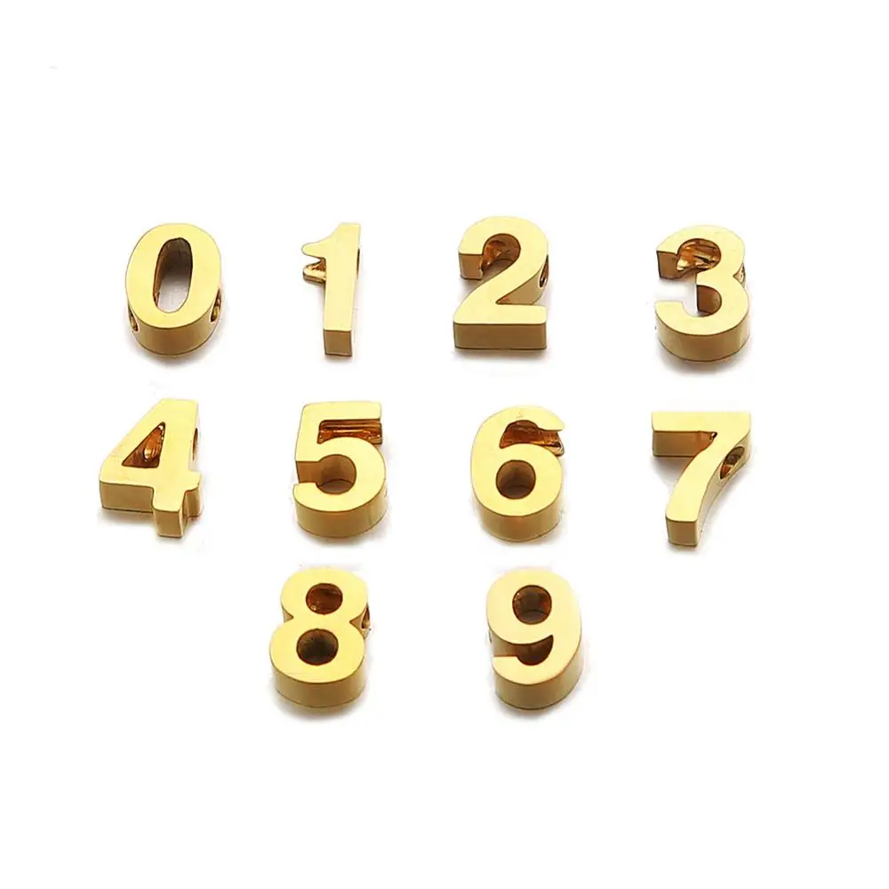 5PCS/lot Stainless Steel Number Arabic Numerals Charm For Bracelet Necklace DIY Handmade Number Jewelry Makings
5PCS/lot Stainless Steel Number Arabic Numerals Charm For Bracelet Necklace DIY Handmade Number Jewelry Makings