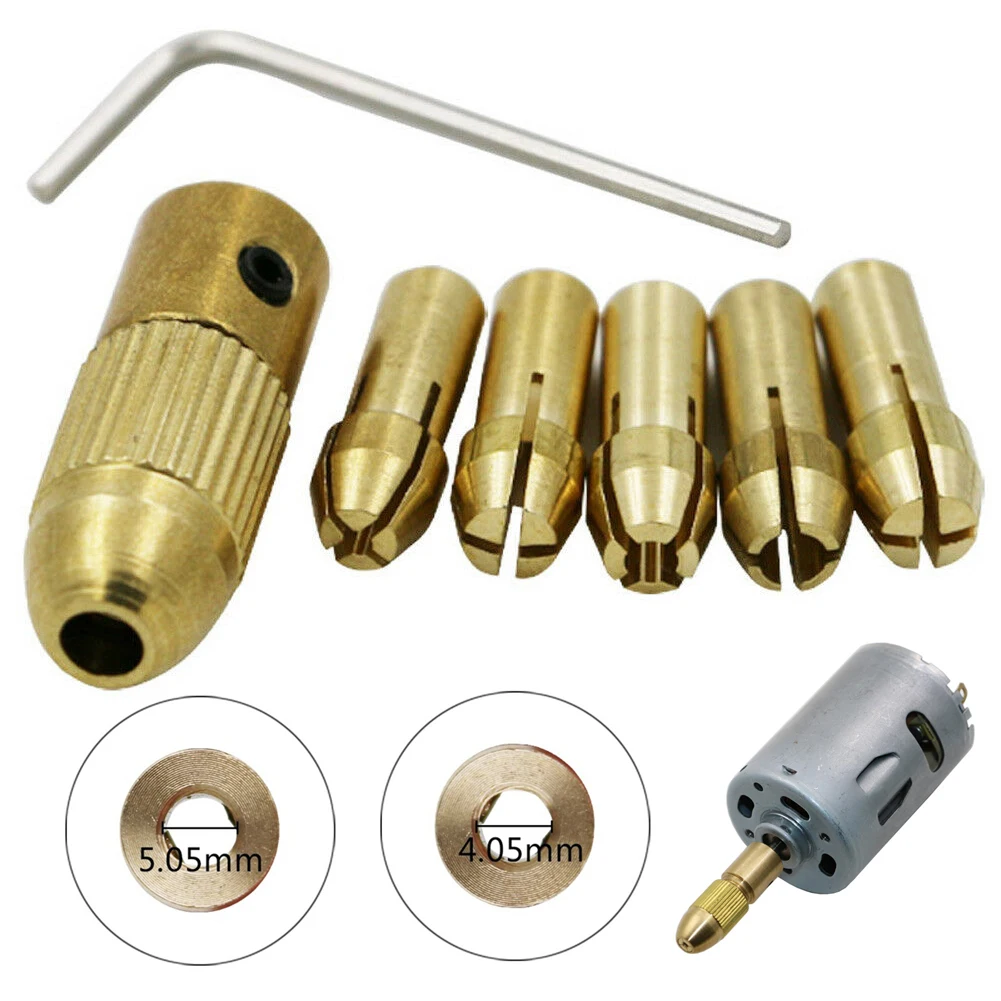 Mini Drill Collet 0.5-3.0mm Brass Dremel Mini Drill Chuck For Electric Motor Shaft Drill Bit Tool Drill Chuck Adapter W/ Wrench
Mini Drill Collet 0.5-3.0mm Brass Dremel Mini Drill Chuck For Electric Motor Shaft Drill Bit Tool Drill Chuck Adapter W/ Wrench