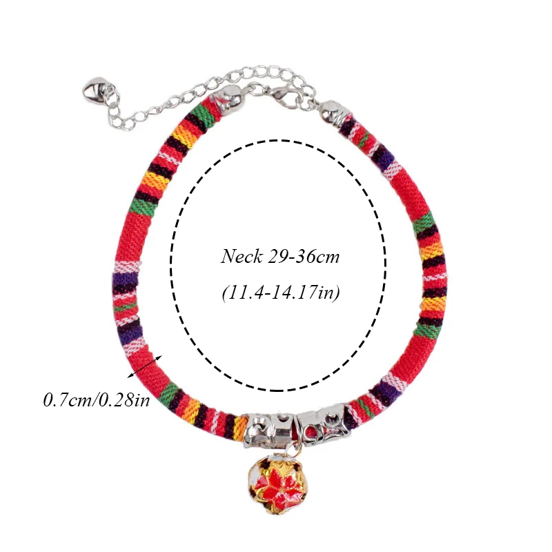 Colorful Bohemian Style Pet Collars Suitable For Cats Rabbits Adjustable Funny Cute Ethnic Pet Collar With Bell Pet Supplies
Colorful Bohemian Style Pet Collars Suitable For Cats Rabbits Adjustable Funny Cute Ethnic Pet Collar With Bell Pet Supplies