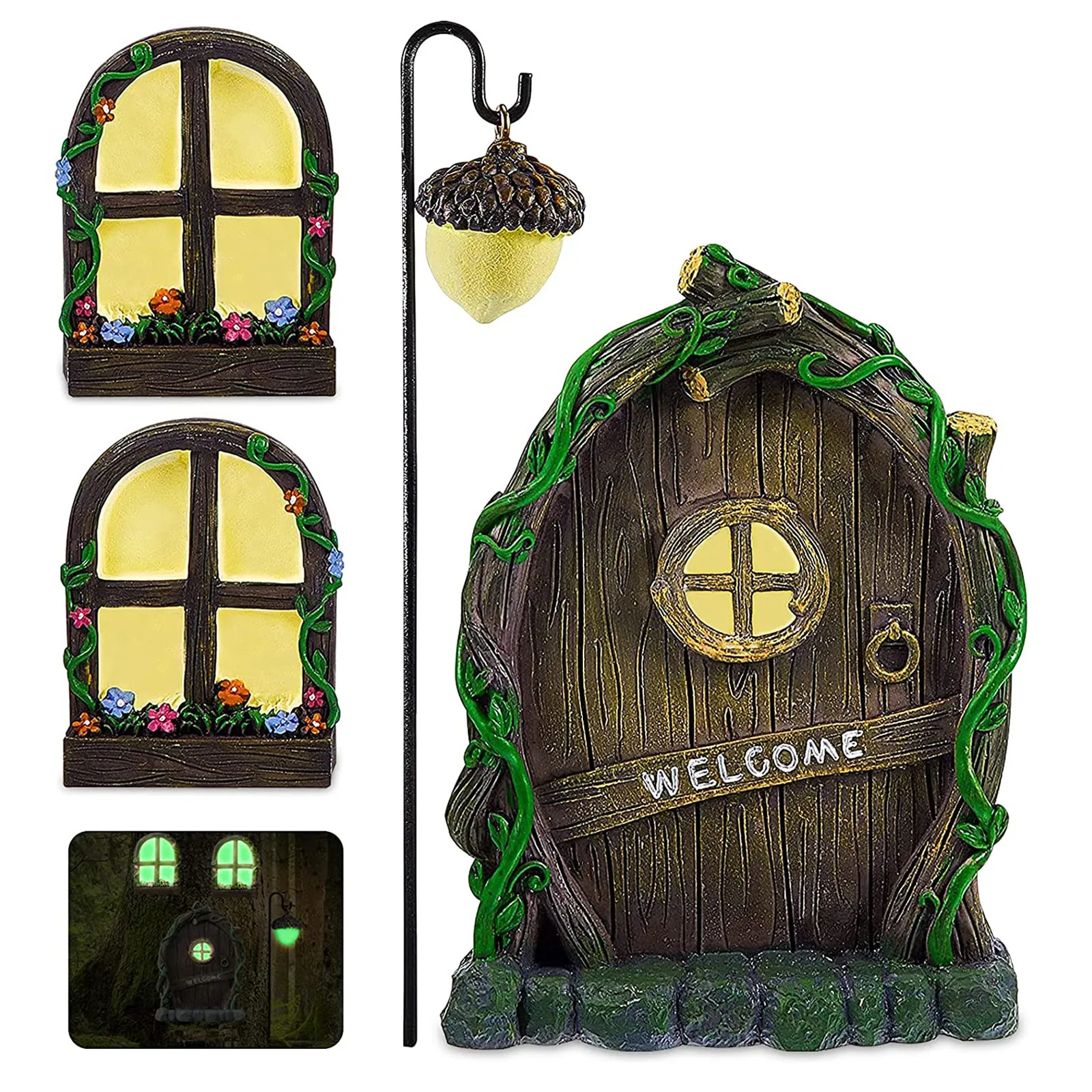 Fairy Luminous Door and Windows Glow In The Dark for Trees Outdoor Yard Hanging Decoration Resin Pendant Garden Accessories
Fairy Luminous Door and Windows Glow In The Dark for Trees Outdoor Yard Hanging Decoration Resin Pendant Garden Accessories
