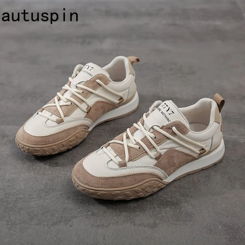 Autuspin Retro Women's Loafers Fashion Vulcanized Jogging Sneakers Classics Women Casual Shoes Vintage Patchwork Leisure Flats
Autuspin Retro Women's Loafers Fashion Vulcanized Jogging Sneakers Classics Women Casual Shoes Vintage Patchwork Leisure Flats