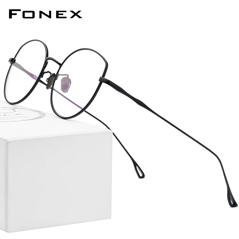 FONEX чистый B Титан оправа для очков Для женщин сверхлегкие рецепту мужчин