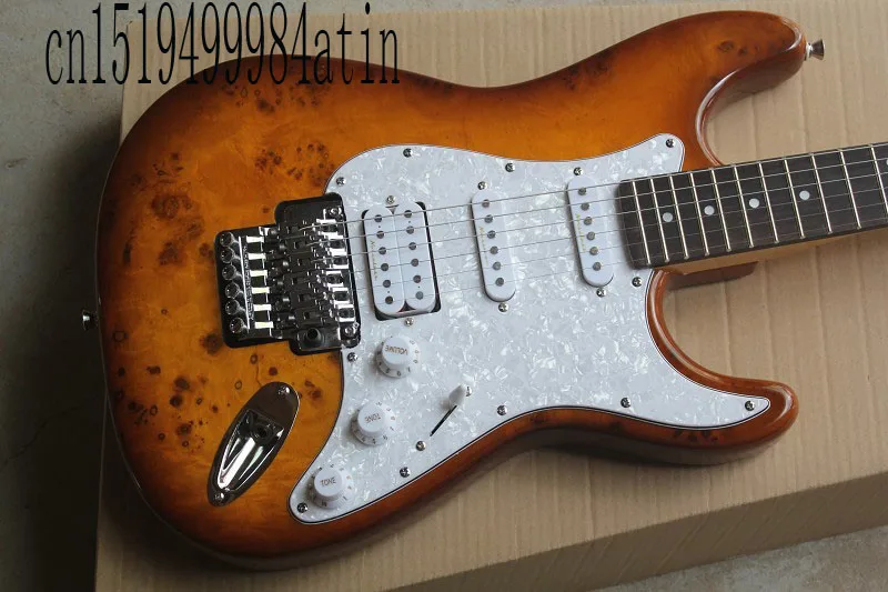 Электрическая гитара Stratocaste r custom body Chrome Tremolo Floyd Rose st|Гитары| |