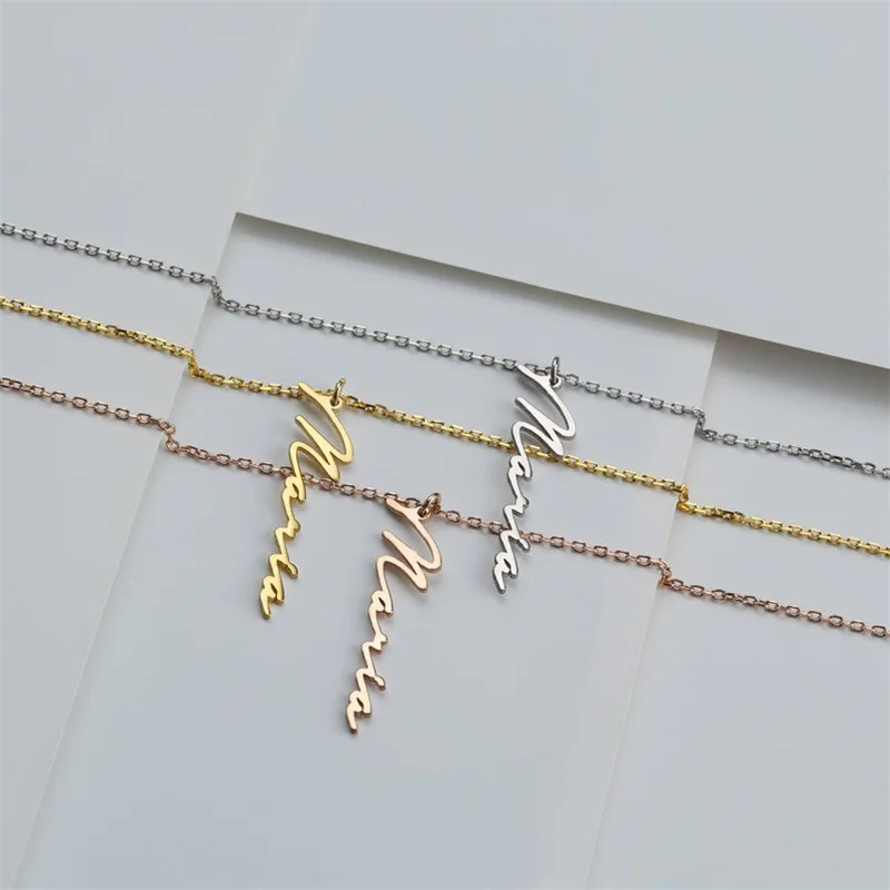 Personalized Vertical Name Signature Necklace Stainless Steel Jewelry Custom Handwriting Name Pendant Necklaces For Women Men
Personalized Vertical Name Signature Necklace Stainless Steel Jewelry Custom Handwriting Name Pendant Necklaces For Women Men