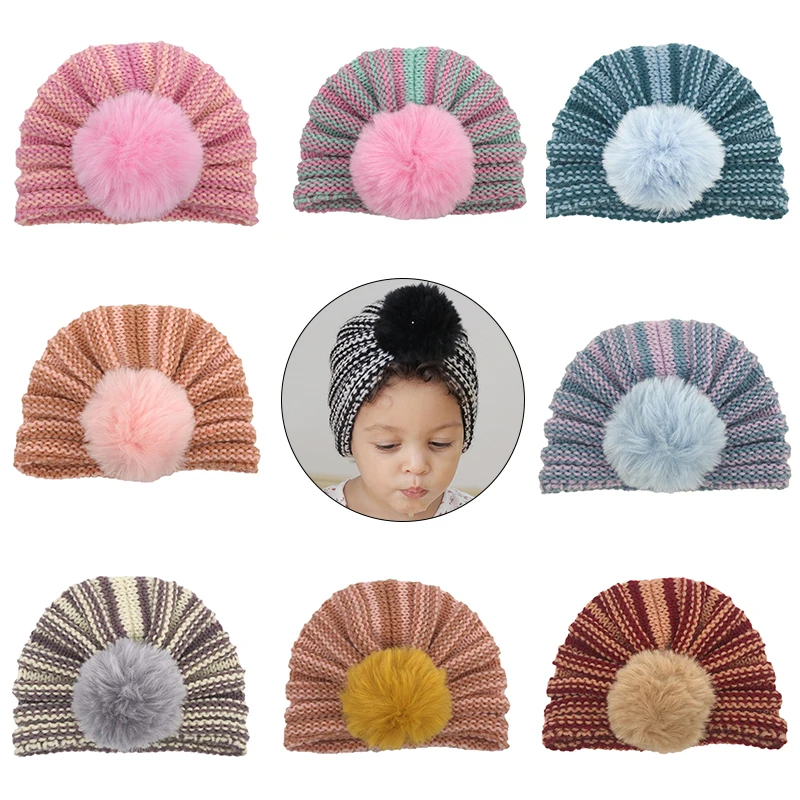 Autumn Winter Warm Children Wool Hat Striped Hat Neutral Cute Skin-friendly Fashion Warm Knitted New Fur Ball Boy Baby Girl Hat
Autumn Winter Warm Children Wool Hat Striped Hat Neutral Cute Skin-friendly Fashion Warm Knitted New Fur Ball Boy Baby Girl Hat