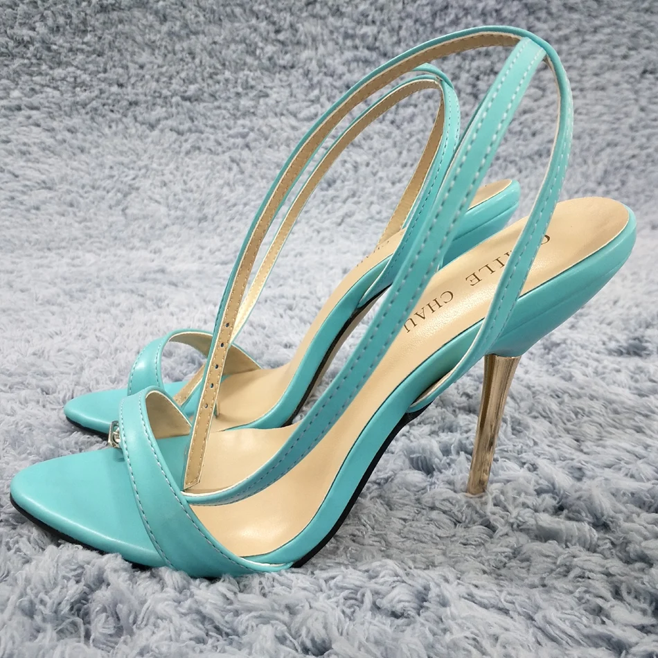 Sexy Sky Blue Leather High Heel Slimmer Popular Dress Party Women Sandal Summer New Open Toe Ankle Strap Stiletto 11cm Heel Shoe
Sexy Sky Blue Leather High Heel Slimmer Popular Dress Party Women Sandal Summer New Open Toe Ankle Strap Stiletto 11cm Heel Shoe