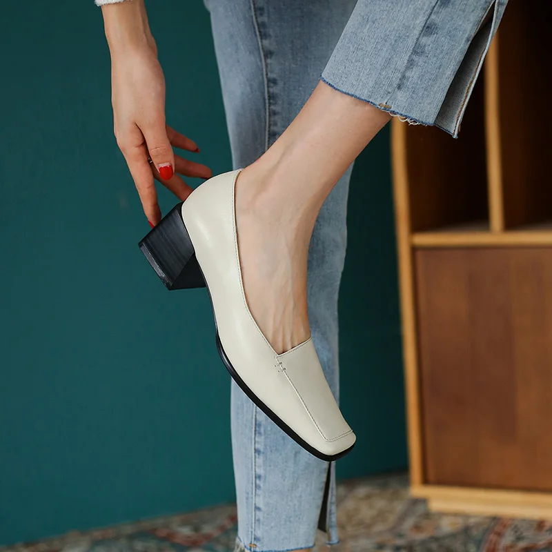 Autuspin Concise Office Lady Fashion Shoes 2021 Spring Genuine Leather High Heels Comfortable Soft Dating Party Prom Women Pumps
Autuspin Concise Office Lady Fashion Shoes 2021 Spring Genuine Leather High Heels Comfortable Soft Dating Party Prom Women Pumps