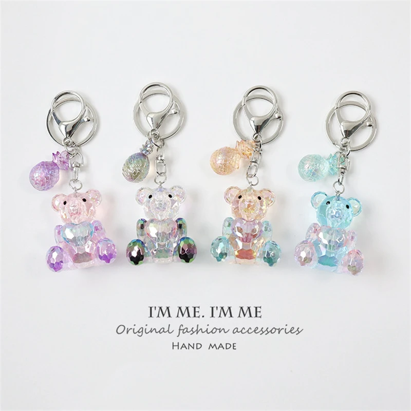 Fashion Girly Cute Gradient Transparent Resin Bears Pendant Car Keychain Men's Women's Couple Backpack Bags Accessories Jewelry 
Fashion Girly Cute Gradient Transparent Resin Bears Pendant Car Keychain Men's Women's Couple Backpack Bags Accessories Jewelry
