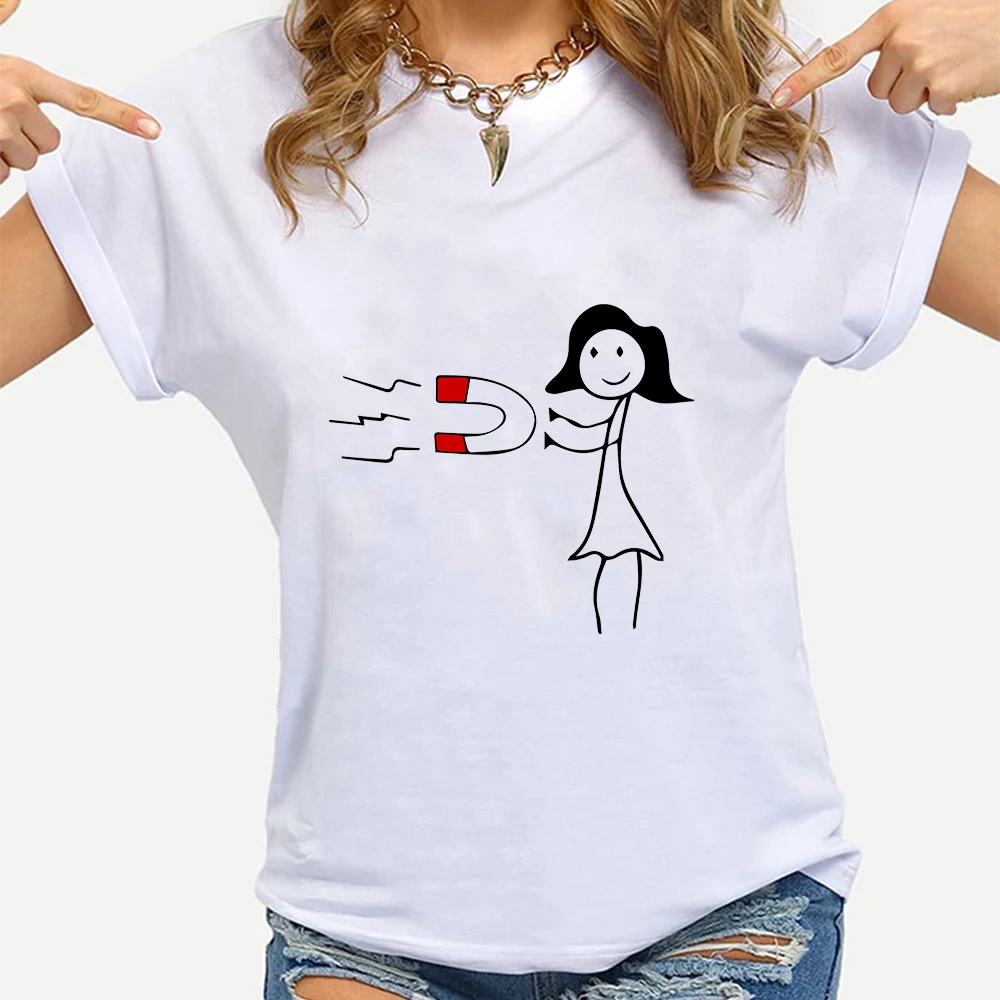 2021 White Personalized T Shirts Women The Attraction Of Love Graphic Printed Valentine's Day Special Design Summer T-shirt
2021 White Personalized T Shirts Women The Attraction Of Love Graphic Printed Valentine's Day Special Design Summer T-shirt