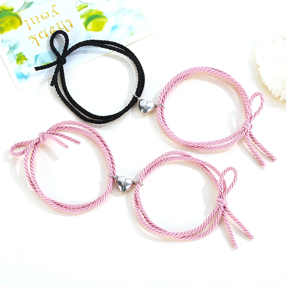 Magnetic Couple Bracelets Adjustable Matching Elastic Rope Bracelet Heart Magnet Love Anniversary Gift for Boyfriend Girlfriend
Magnetic Couple Bracelets Adjustable Matching Elastic Rope Bracelet Heart Magnet Love Anniversary Gift for Boyfriend Girlfriend