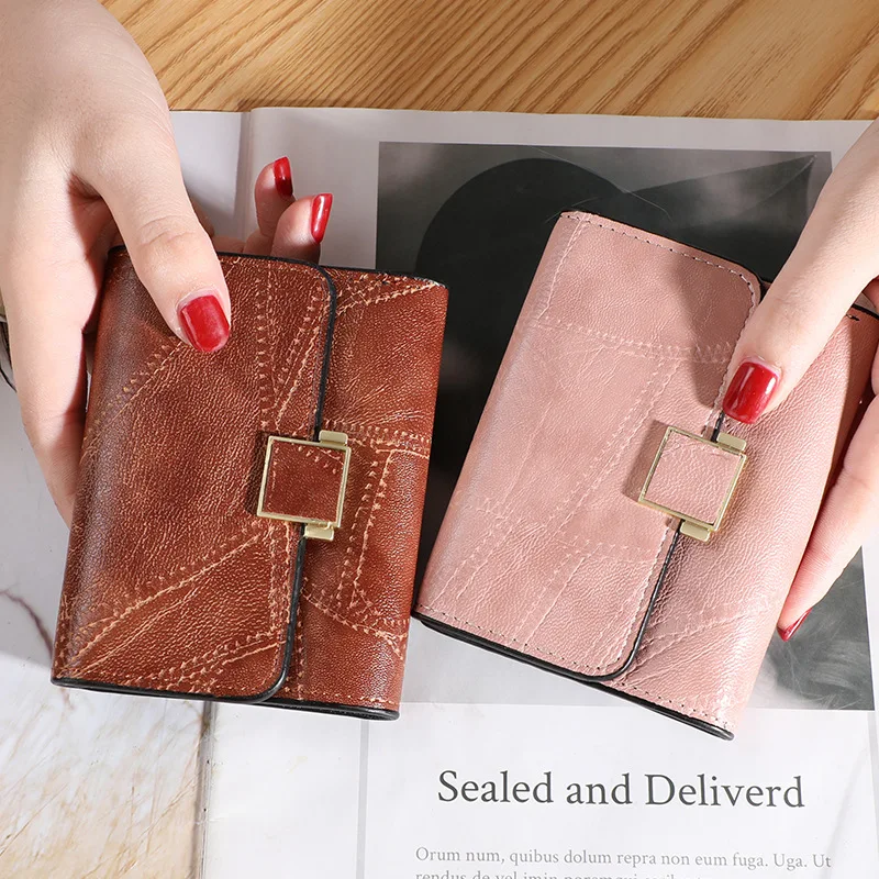 Korean Fashion Women's Short Wallets PU Leather Retro Small Coin Purses Business Card Holder Female Clutch Money Bag Clip
Korean Fashion Women's Short Wallets PU Leather Retro Small Coin Purses Business Card Holder Female Clutch Money Bag Clip