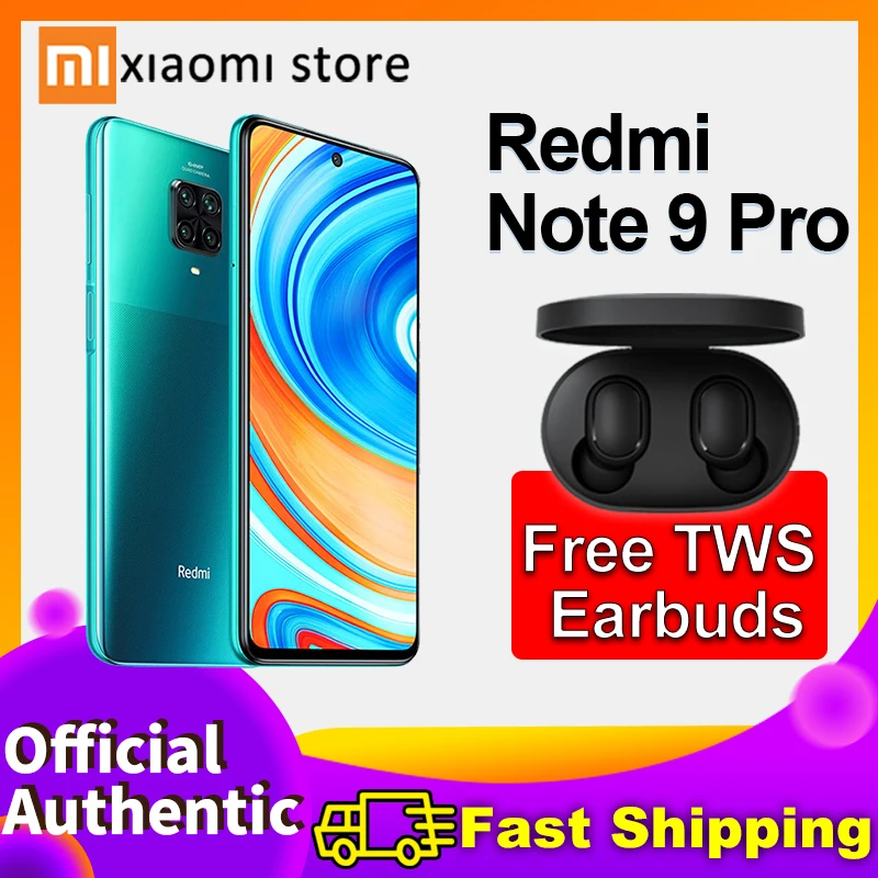 Redmi Note 9 Pro 6 ГБ 64 Гб/128 NFC глобальная версия Xiaomi смартфон мегапиксельная