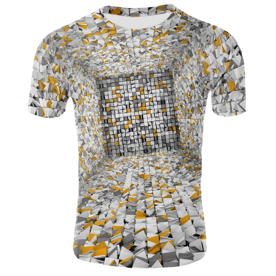 2021 three-dimensional geometric geometry dizziness 3d printing summer fashion men's and women's T-shirt
2021 three-dimensional geometric geometry dizziness 3d printing summer fashion men's and women's T-shirt