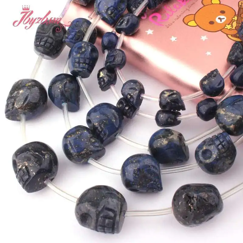 Skull Beads Blue Lazuli Lapis Beads Natural Stone Spacer Loose Beads for Women Men DIY Necklace Bracelet Jewelry Making 15"
Skull Beads Blue Lazuli Lapis Beads Natural Stone Spacer Loose Beads for Women Men DIY Necklace Bracelet Jewelry Making 15"