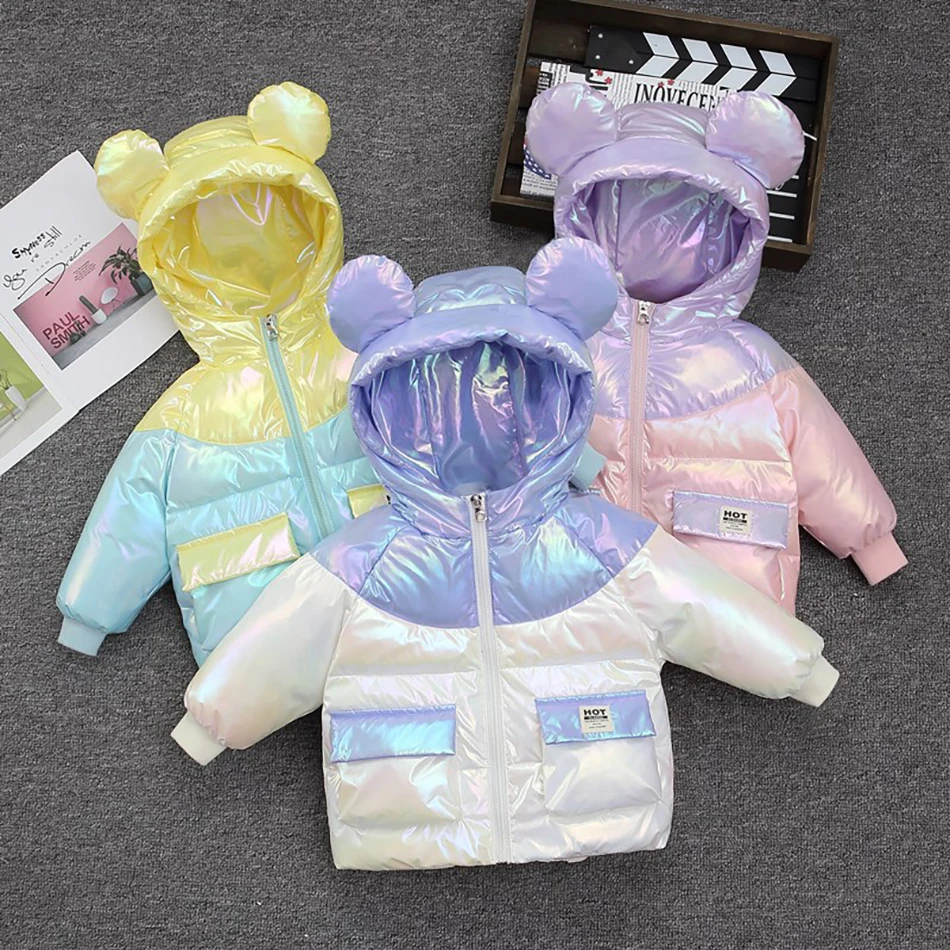 New Winter Girls Down Jackets Clothing Cotton Padded Jacket Children's Wram Coat Bright Face Cute Mouse Ear Hooded Coats Outwear
New Winter Girls Down Jackets Clothing Cotton Padded Jacket Children's Wram Coat Bright Face Cute Mouse Ear Hooded Coats Outwear