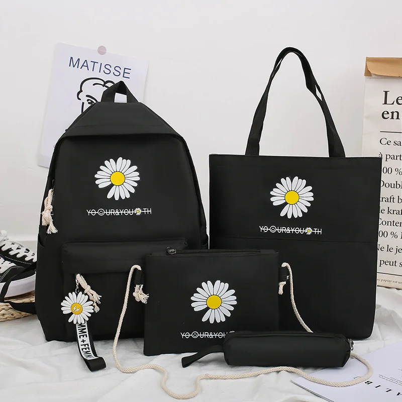 4 Pcs Sets Canvas Schoolbags for Teenage Girls Women Backpack Canvas Kids Primary School Bag College Student Laptop Backpacks 
4 Pcs Sets Canvas Schoolbags for Teenage Girls Women Backpack Canvas Kids Primary School Bag College Student Laptop Backpacks