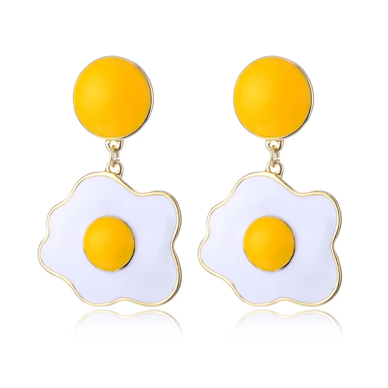 Korean Fashion New Earrings Cute Fried Egg Alloy Earrings Exquisite Poached Egg Female Earrings Hot Sale Wholesale
Korean Fashion New Earrings Cute Fried Egg Alloy Earrings Exquisite Poached Egg Female Earrings Hot Sale Wholesale