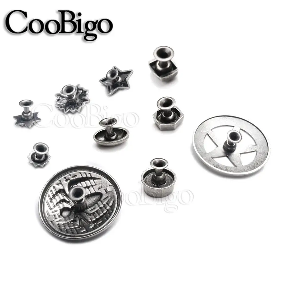 Заклепочные шипы Pewter 5 комплектов панк рок сделай сам кожаный браслет сумка для