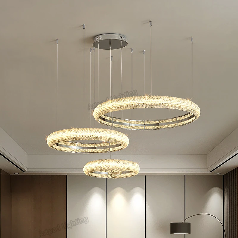 Minimalist Ring Crystal Chandelier Circle Modern Living Room Dining Room Pendant Light Hall Deor Lighting Suspension Bedroom
Minimalist Ring Crystal Chandelier Circle Modern Living Room Dining Room Pendant Light Hall Deor Lighting Suspension Bedroom