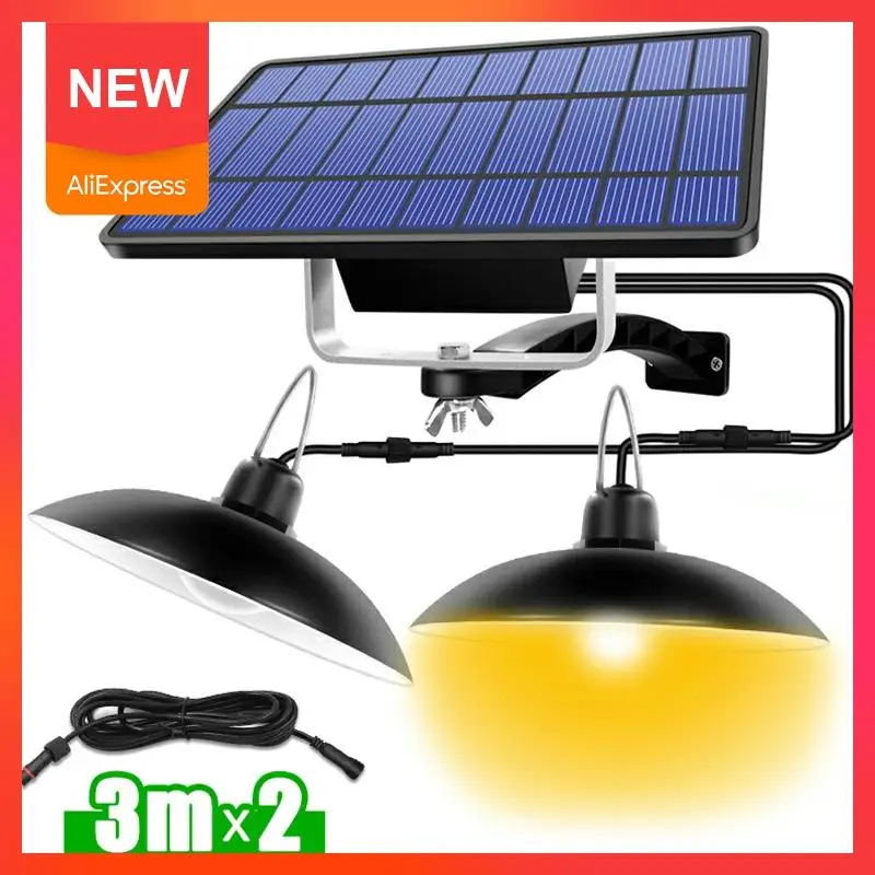 LTOON Double Head Solar Pendant Light Outdoor Indoor Solar Lamp With Line Warm White/White Lighting For Camping Home Garden Yard
LTOON Double Head Solar Pendant Light Outdoor Indoor Solar Lamp With Line Warm White/White Lighting For Camping Home Garden Yard