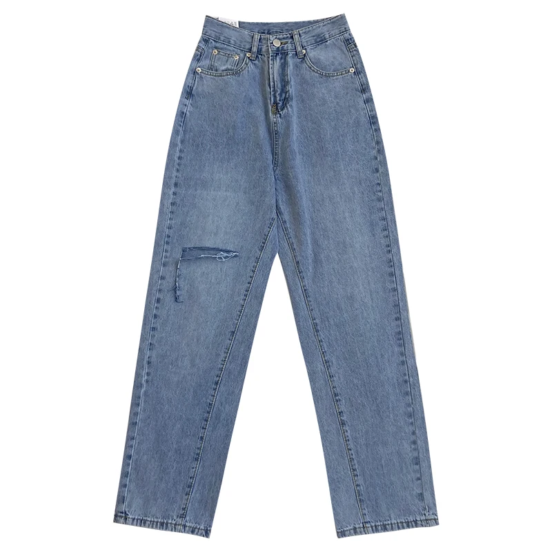 2021 Summer Vintage Women Distressed Boyfriend High Waist Jeans Hole Knee Blue Black Thin Wide Leg Straight Street Wear
2021 Summer Vintage Women Distressed Boyfriend High Waist Jeans Hole Knee Blue Black Thin Wide Leg Straight Street Wear