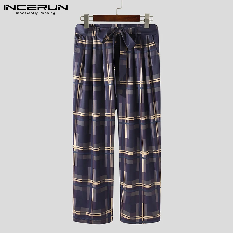 2021 Fashion Men Plaid Pants Joggers Drawstring Loose Casual Straight Trousers Men Streetwear Pantalones Hombre S-5XL INCERUN 7
2021 Fashion Men Plaid Pants Joggers Drawstring Loose Casual Straight Trousers Men Streetwear Pantalones Hombre S-5XL INCERUN 7
