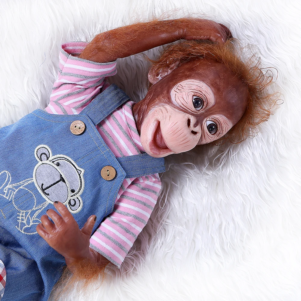 NPK Dolls 52CM handmade detailed paint reborn Monkey newborn baby apes dolls toys collectible bonecas Macaco bebe gift
NPK Dolls 52CM handmade detailed paint reborn Monkey newborn baby apes dolls toys collectible bonecas Macaco bebe gift