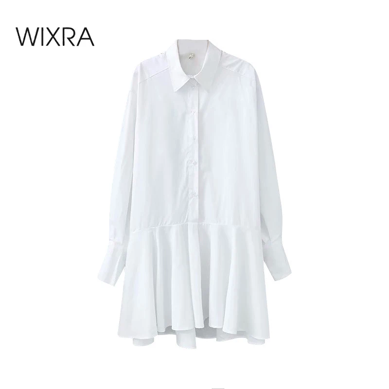 Женские платья с длинным рукавом Wixra, белая короткая одежда с отложным воротником, свободные футболки с изображением русалки, одежда на лето...
Женские платья с длинным рукавом Wixra, белая короткая одежда с отложным воротником, свободные футболки с изображением русалки, одежда на лето...
