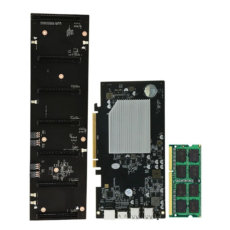 ETH-HSW2 BTC Mining Motherboard 6 Cards PCIE X16 Graphics Slot 70mm DDR3 DIMM MSATA USB 2.0 Motherboard with 8G DDR3 RAM
ETH-HSW2 BTC Mining Motherboard 6 Cards PCIE X16 Graphics Slot 70mm DDR3 DIMM MSATA USB 2.0 Motherboard with 8G DDR3 RAM