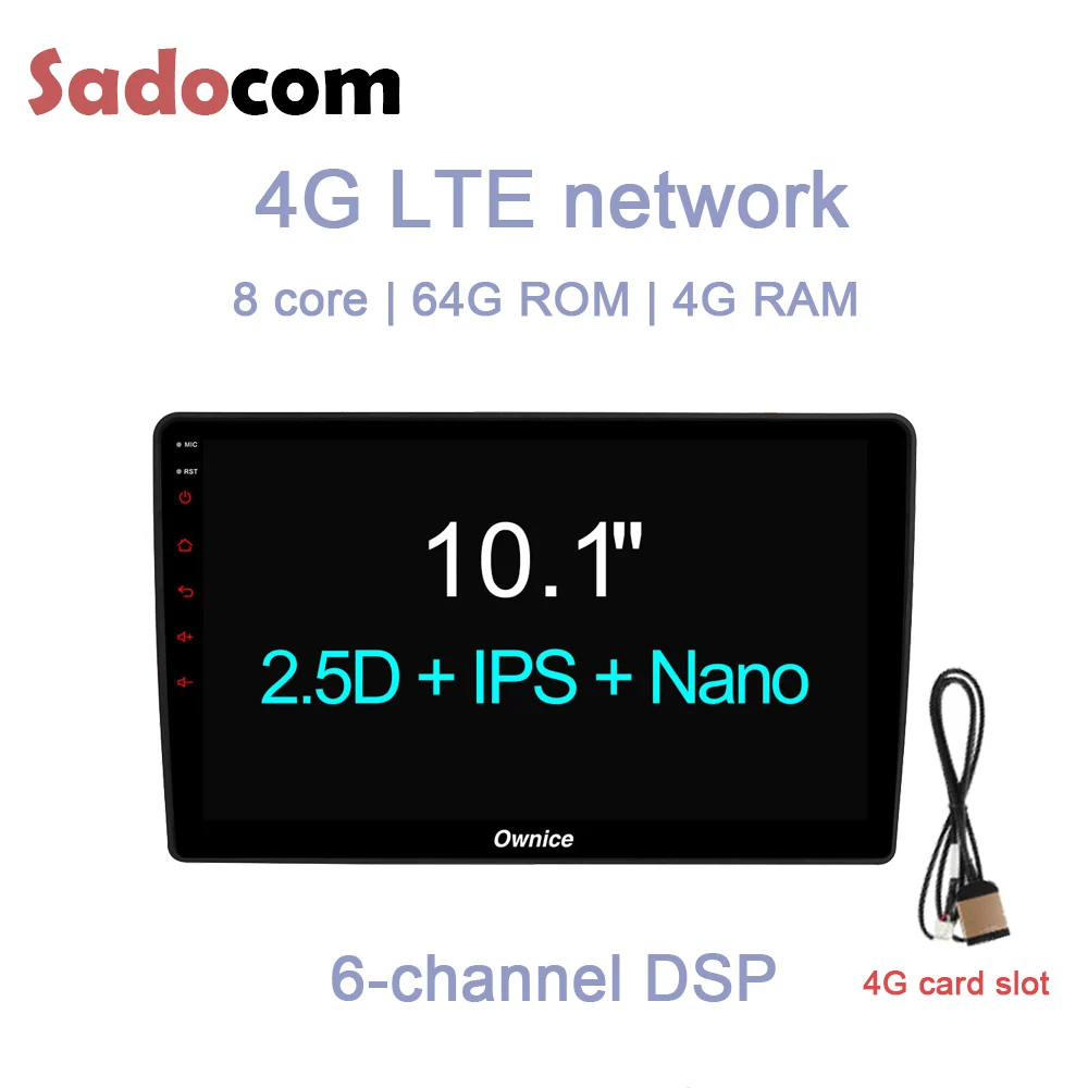 10 1 "DSP ips 64 Гб ПЗУ 4 4G LTE 8 ядерный автомобильный dvd-плеер Bluetooth 0 RDS радио Android для Jeep